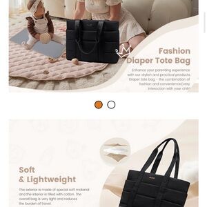 Black Baby Bag with Modern Spacious Design